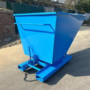 Wholesale Construction Steel Tipping Bins / Forklift Bin Tipper Forklift Dumpster Attachment from china suppliers