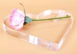 Clear Heart Shape Acrylic Display Stands Roses Love Frame Tabletop Rack For