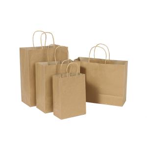Wholesale Customized Size Printing Logo Kraft Paper Packaging Bag Biodegradable Recycled from china suppliers