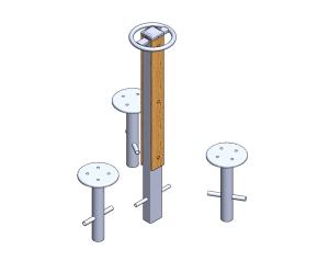 Wholesale outdoor fitness equipments WPC materials based waist twister-LK-Z05 from china suppliers