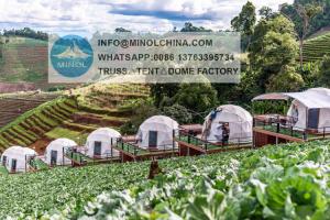 Wholesale Factory Wholesale Luxury Steel Dome Tent House Igloo Geodesic Domes Camping For 6 M from china suppliers