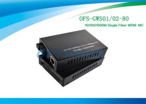 Wholesale 1310nm 1550 nm Fiber Media Converter Single Mode SM 80 Km SC 10 / 100 / 1000Base - Tx to 1000 Base - FX from china suppliers