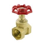 DN15 Brass Water Valve Forged Brass Water Gate Valve With Iron Wheel Handle
