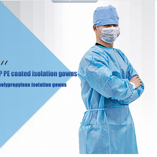 PE PP CPE Waterproof 25GSM Surgical Isolation Gowns