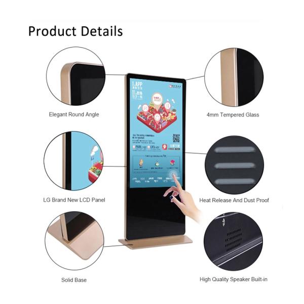 55inch Floor Standing Digital Signage Advertising Player For Commercial Advertising