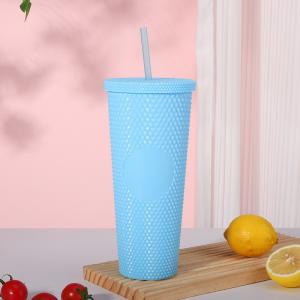 Wholesale Holiday Icy Lilac Bling Studded Plastic Cold Cup Tumbler 24oz from china suppliers
