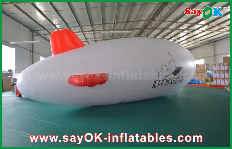 5m Floating Advertising Inflatable Balloon Helium Airplane Zeppelin For Promotion