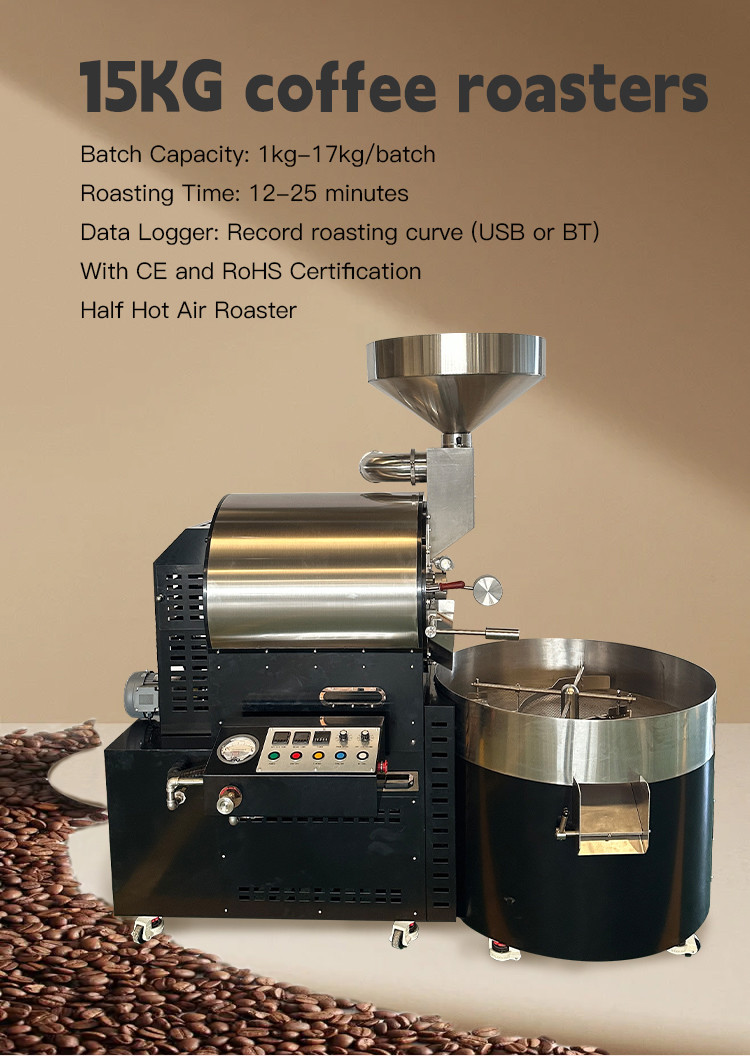 15kg Coffee Roaster Industrial Machine Coffee Bean Roaster Commercial Coffee Roaster