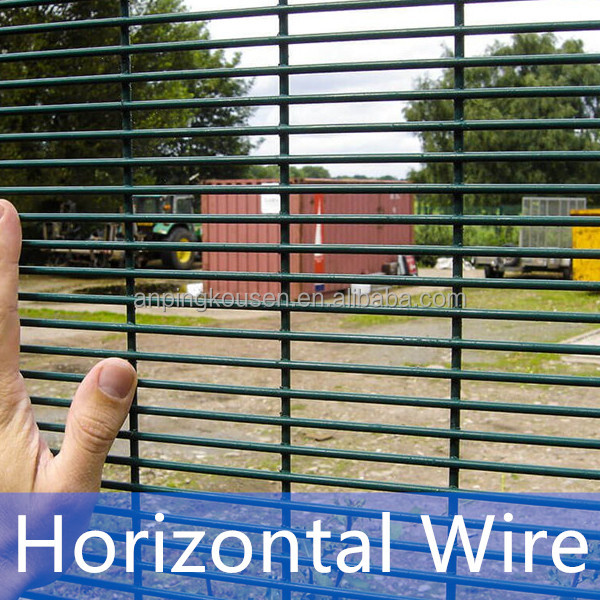 High Security Durable 358 Clear Vu Anti Climb Fence with Pvc Coated Steel Construction
