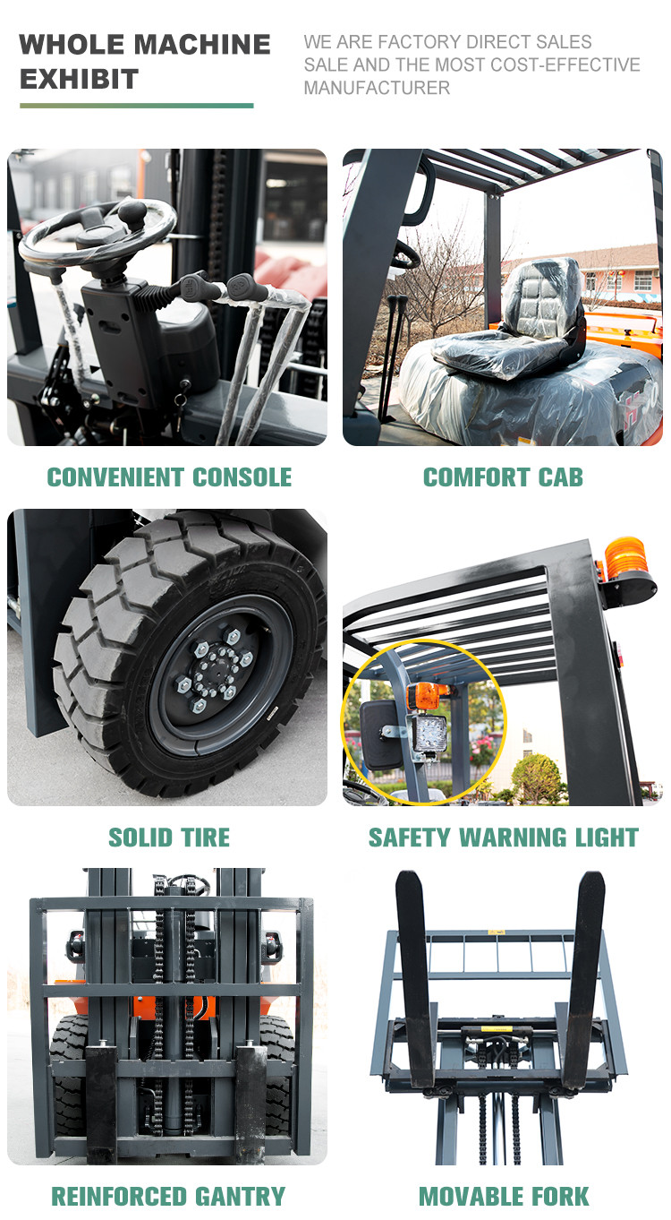 High Efficiency Diesel Forklift 2.5ton-3.5Ton Capacity Easy To Use