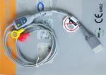 Snap Electrode Holter ECG Cable 2 Leads Medical Device Accessories For Patient