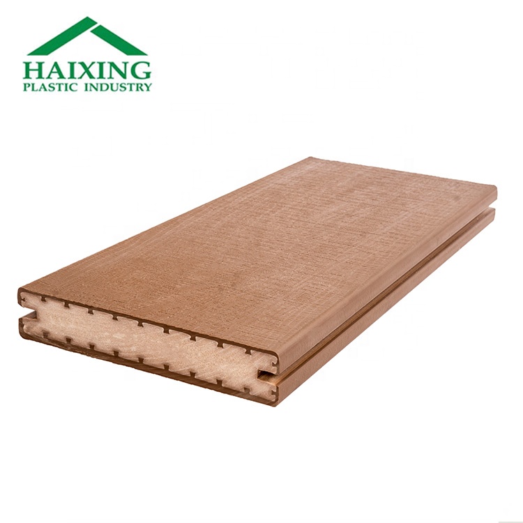 2.5m/3.3m Width WPC/PVC Decking Panel Wood Flooring No Screw CE Anti-UV for Long-term