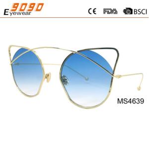 Wholesale Women Fashion Retro Cat Eye Mirrored Sunglasses Designer Glasses Shades Eyewear from china suppliers