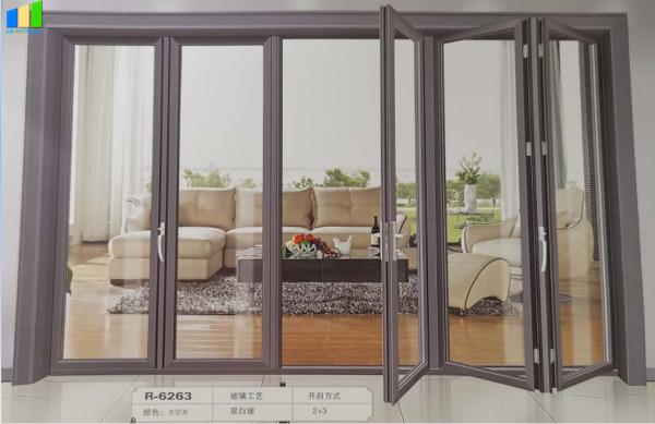 French Interior European Aluminium Folding Doors For Homes Exterior Glass