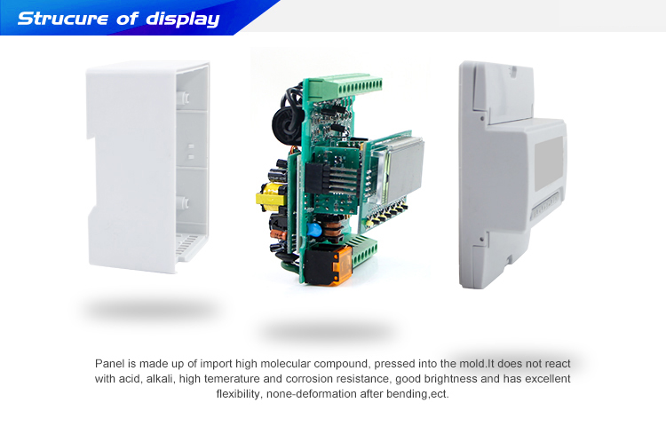 Three Phase Din Rail Mounting LCD display Multifunction Power Meter with RS485 Communication Port