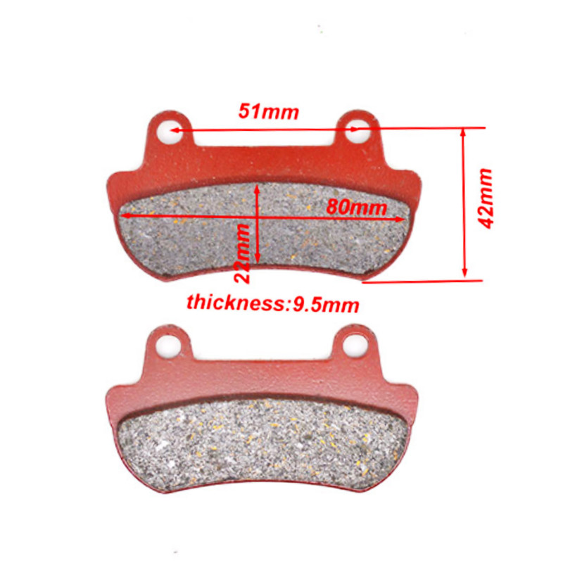 Red Color Non Asbestos Brake Disc Honda Brake Pads 30000 - 50000km Lifespan