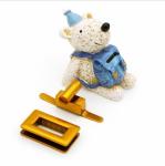Custom Fashion Zinc Alloy Handbag Hardware Square Metal Bag Twist Turn Lock