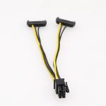 6Pin to 2 ST Cable Male to Female Hard Drive Power Cable Video Card Power