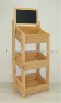 Free Standing Wooden Display Racks , Food Store Bakery Display Unit For