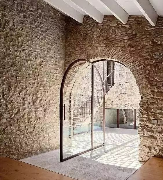 Villa Fake Stone Wall Panels Interior Grey TV Background Covering Rammed Earth Slab