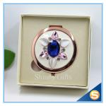 Shinny Gifts Whole Sale Rhinestone Round Shape Metal Cosmetic Mirror