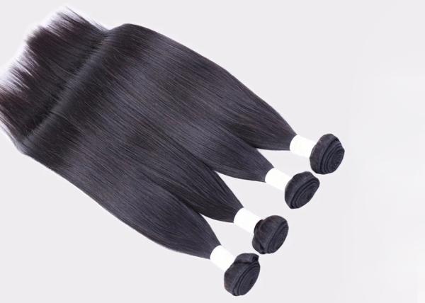 Straight Malaysian Virgin Hair Weave Bundles 100% Cuticle Aligned No Lice Or