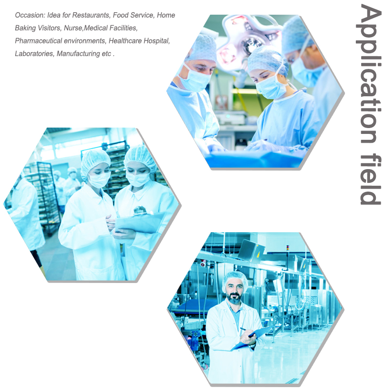 Medical Surgical Disposable Head Cap For Hospital Pharmaceutical Home Baking