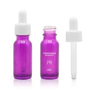 Wholesale 15ml 60ml 120ml Purple Boston Glass Bottles White Dropper from china suppliers