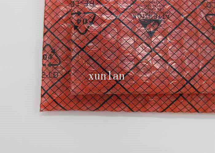 Red Matte Electrostatic Discharge Bag , Heat Sealed Clear Anti Static Bags