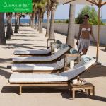 Modern Design Outdoor Furniture Garden Swimming Hotel Bed with Luxury Wood