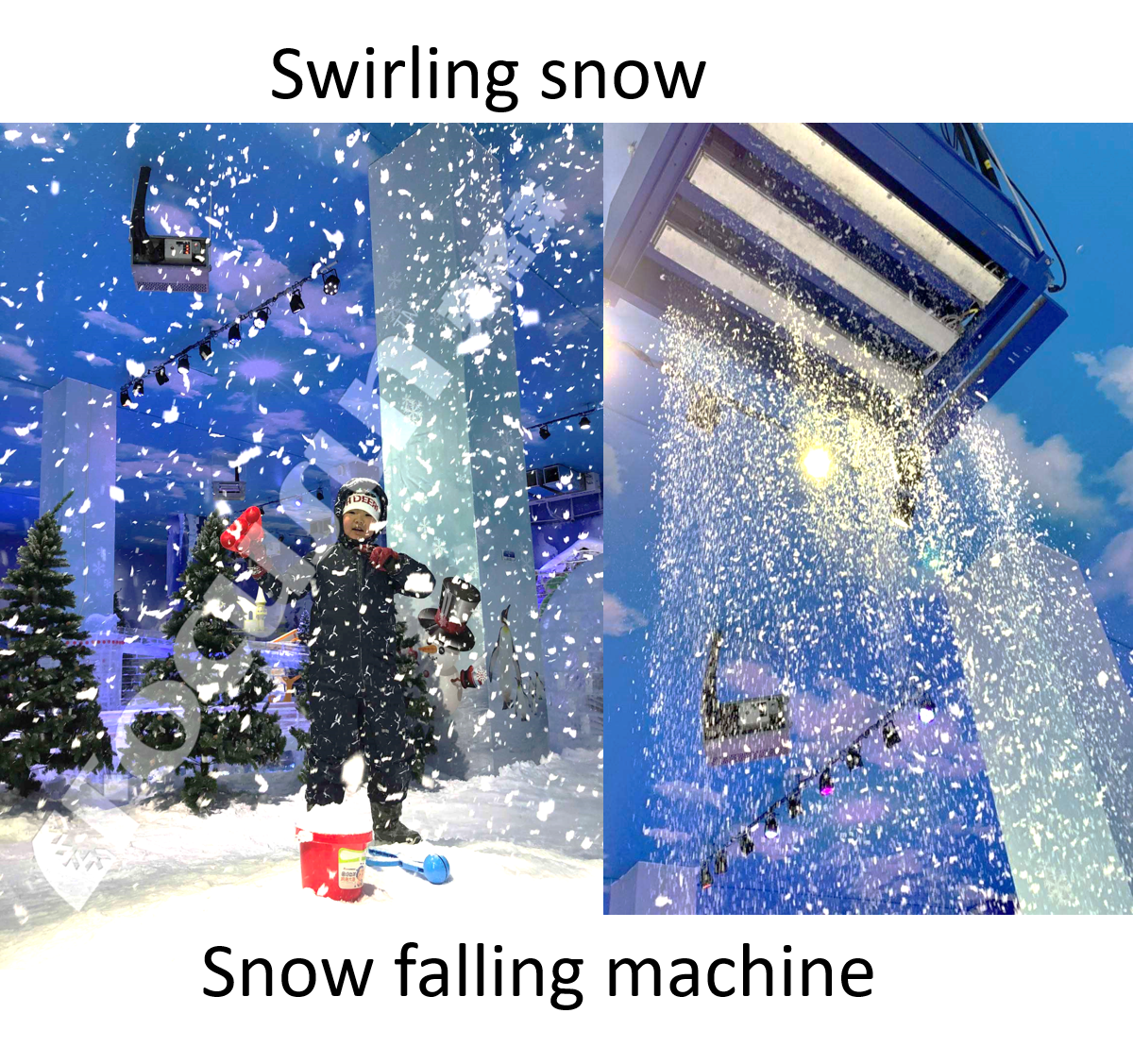 800W-1500W Professional Stage Snow Machine for Outdoor Party -24C Evaporative Temperature