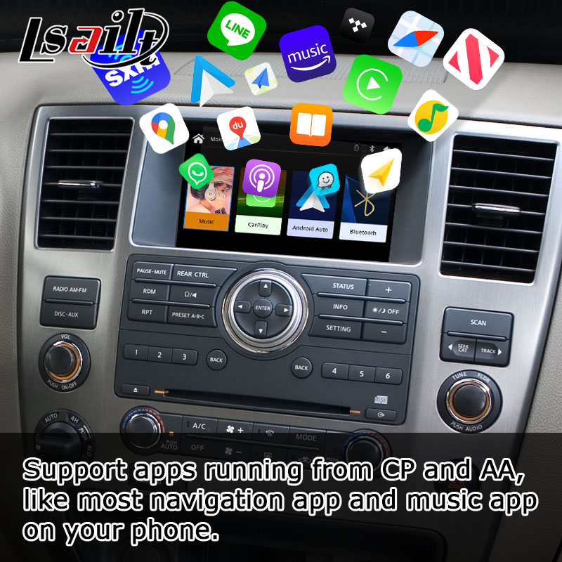 Nissan Armada TA60 fit with wireless carplay android auto on factory screen