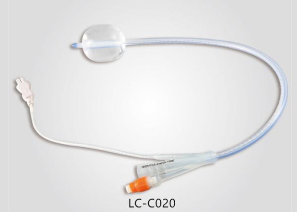 8 - 26 Ch Disposable Medical Supplies , 3 Way Silicone Foley Catheter For