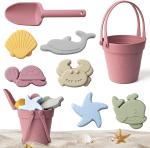 Silicone Educational Toys Bucket Molds Set Kids Beach Silicone Sand Toys