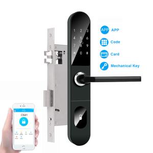 Wholesale Slim Type FCC Sliding Door Smart Lock Outdoor 50mm Aluminum Alloy from china suppliers