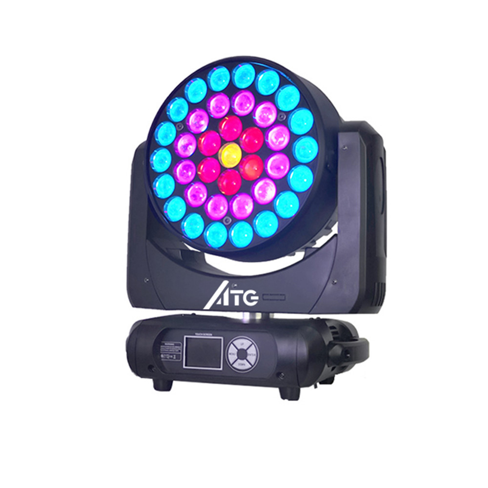 New Arrive 37*15W Moving Head LED Beam Light Perfect Zoom Wash Color Mixed Dj Wash Stage Lights RGBW 4in1