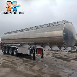 Wholesale Congo 4 axles aluminum alloy 4 compartments 40000 L fuel tanker semi trailer trucks with API valves from china suppliers