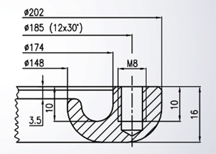 Natural Rubber GUOMAT 230116-1 Single Convoluted Air Spring V1B20 Vibracoustic