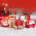 Mini Red Tinplate Christmas Coin Purse Christmas Tree Pendant