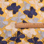 100% Polyester Embroidery Flower And Butterfly Designs Knitted Tricot France
