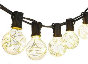 Wholesale 11m 35FT 30pcs G40 LED Bulb Copper Wire Lamp String Vintage Christmas Wedding Decoration Outdoor Patio Decorative Lights from china suppliers