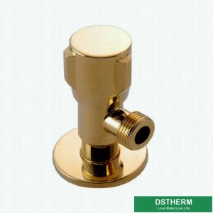 Wholesale Shower Room Accessories PN25 CW617N Brass Angle Valve Gold Color Popular Design from china suppliers