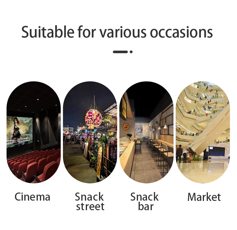 Red Industrial Commercial Popcorn Machine for Cinema Electric Automatic Popcorn Maker