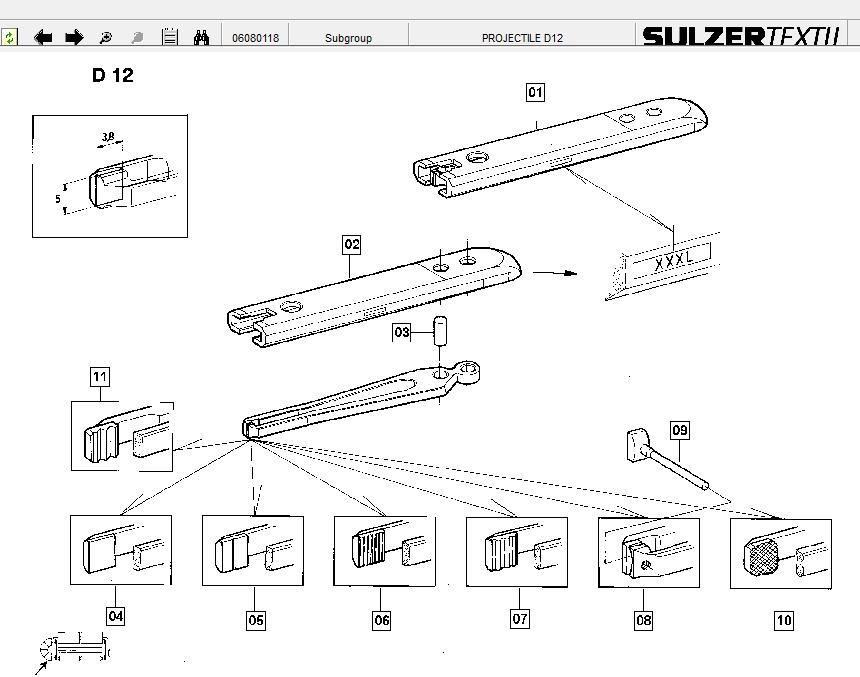 Projectile Gripper Projectile Loom Parts For Force And Gripper Mouth
