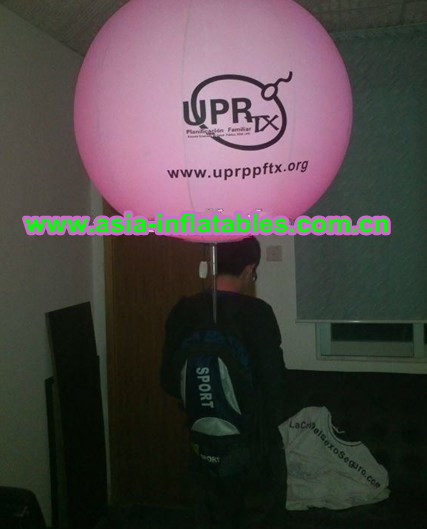 Custom Inflatables Walking Backpack Balloon With Light For Advertising