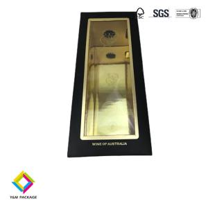 Wholesale Customizable Corrugated wine packaging boxes Rigid cardboard logo gold foiled from china suppliers