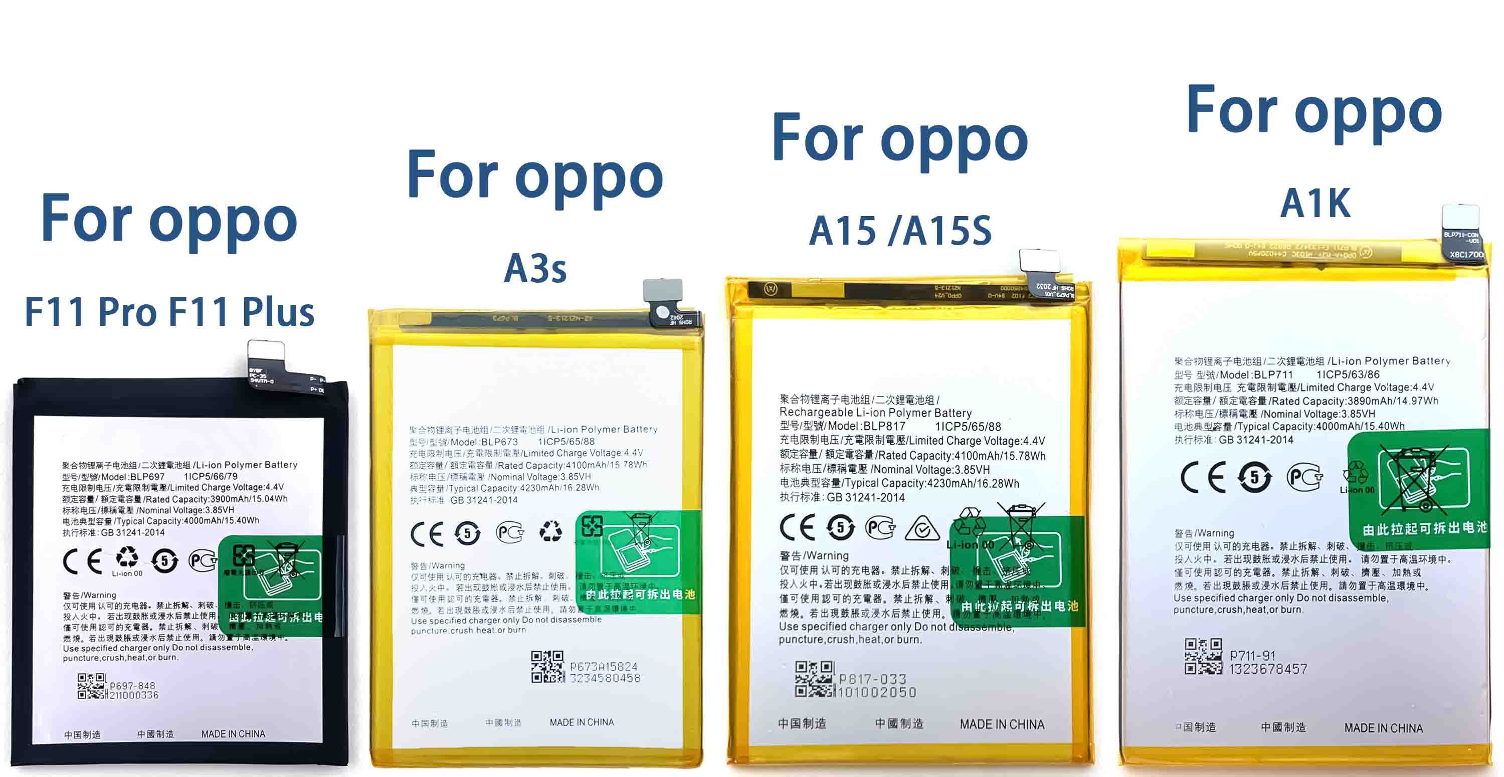 Rechargeable Mobile Phone Battery for Xiaomi Mi 3 4 5 6 4i 4C 5s 5s Plus Mi 4s 5 Pro