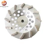 180mm Round Shaped Turbo Diamond Cup Wheels For Floor Grinding