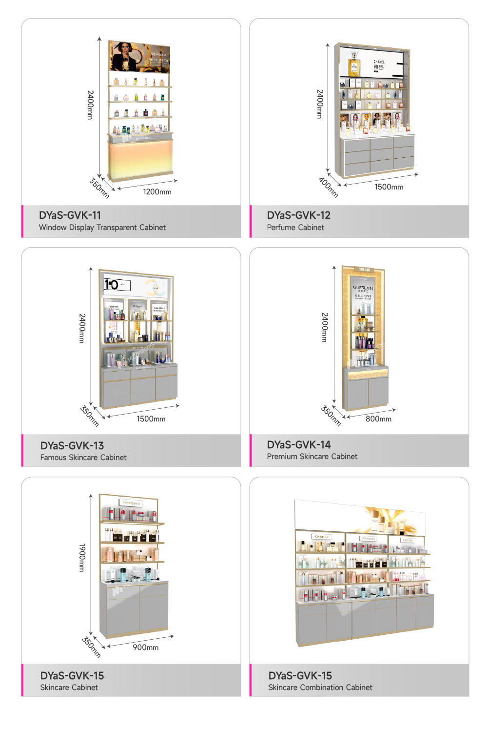 Cosmetic Retail Store Display Shelf Gray Wooden Facial Mask Back Cabinet For Trendy Shop Furniture And Beauty Store Interior Design