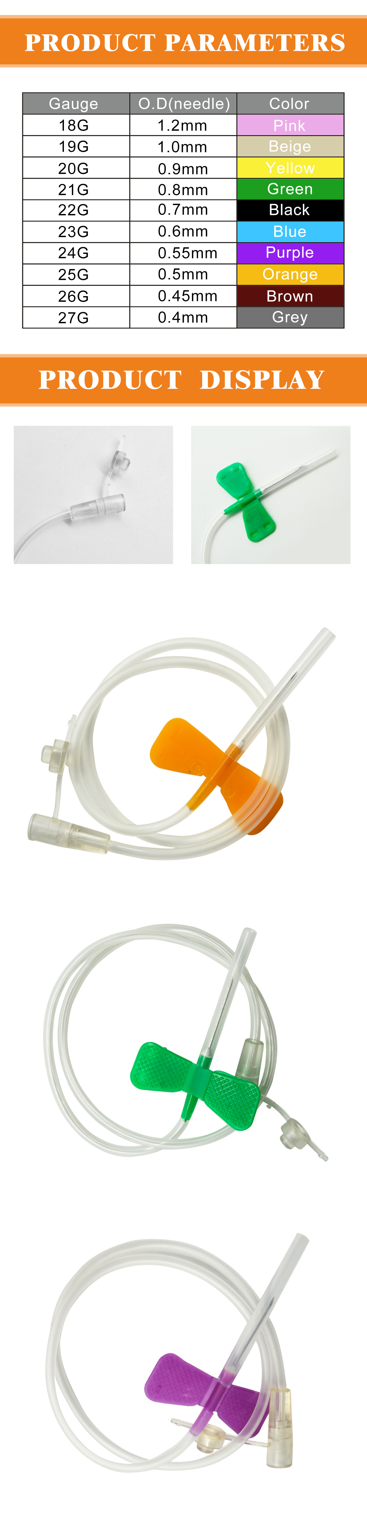 18g 25g Butterfly Needle Blood Collection Accessories Butterfly Blood Collection Set